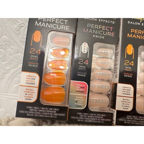 Sally Hansen Perfect Manicure Oval Shaped Nails With Nail Glue 5 Sets - Picture 3 of 5